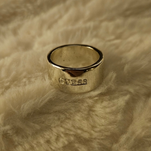 RARE GUESS est. 1981 Chunky Vintage Silver Tone Pave Ring Crystal Stones - #8 - Picture 4 of 6